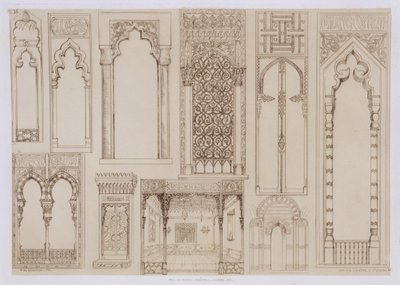 Islamisches und maurisches Design für Fensterläden und Diwane, aus 